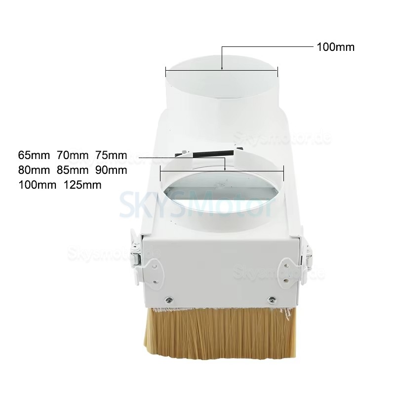 65 mm/80 mm/100 mm/120 mm CNC Spindel Staubhaube Absaughaube Staubabscheider